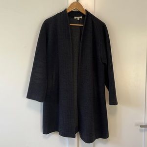Madewell Houndstooth Coat in charcoal, size XXS